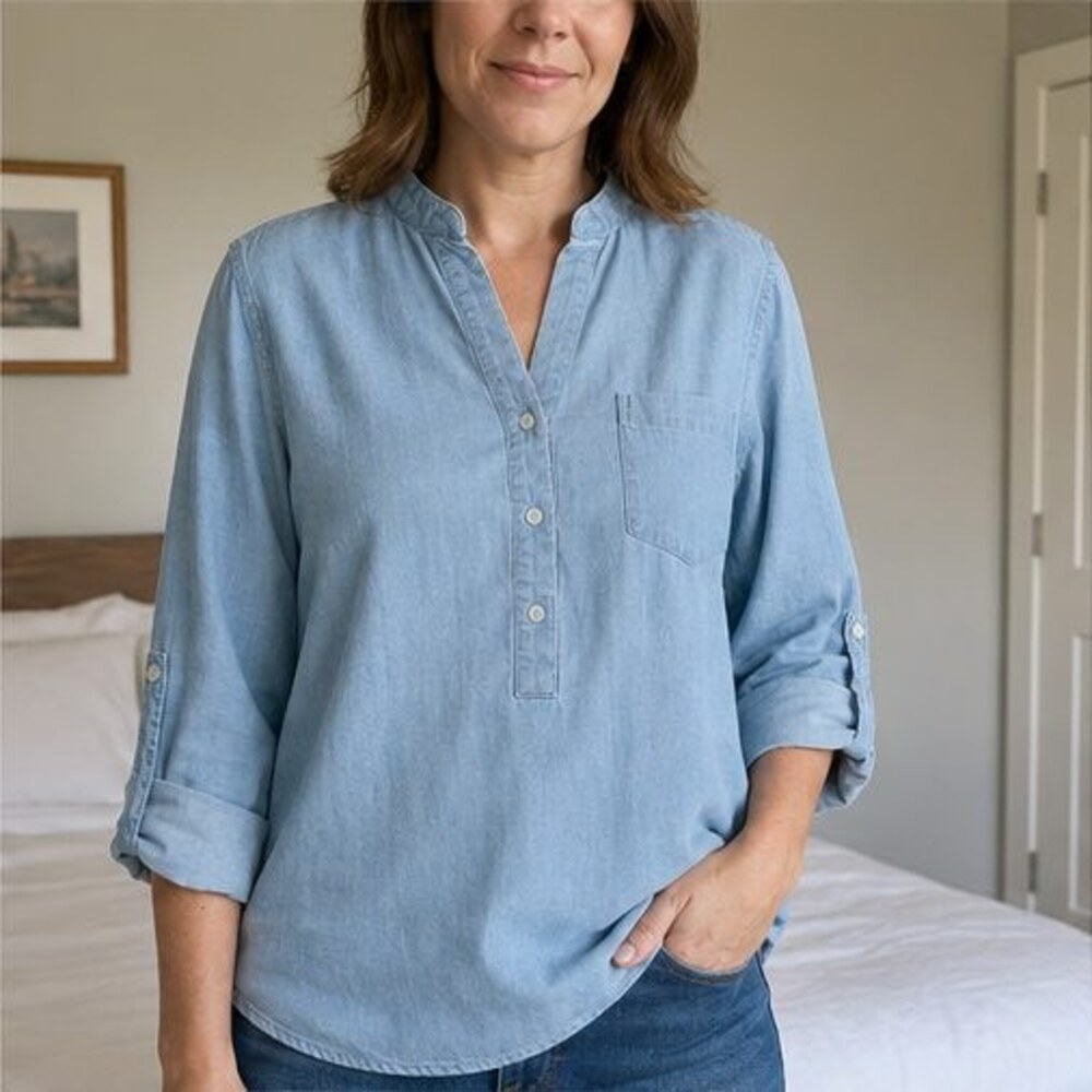 Ivory V Neck Top - Picture 2 of 6